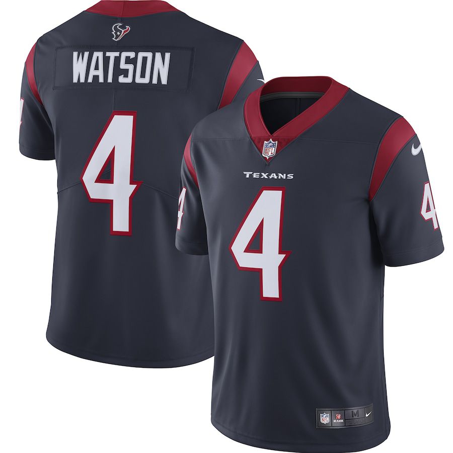 Men Houston Texans #4 Deshaun Watson Navy Nike Vapor Limited NFL Jersey